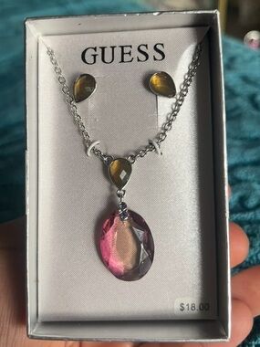 NWT Guess Necklace & Earrings Set